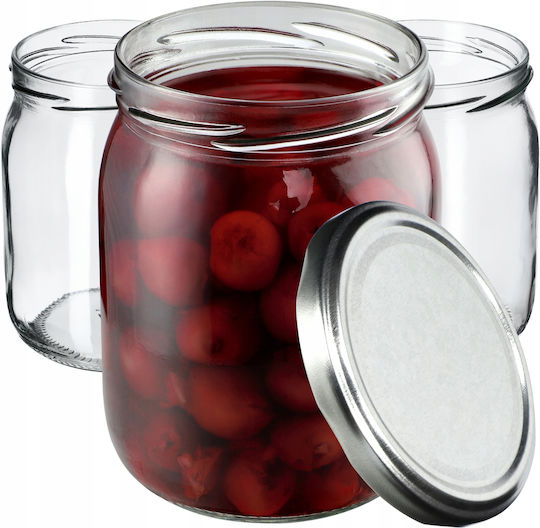 Kadax Set 8Stücke Lebensmittelgläser Allgemeine Verwendung mit Deckel Glas Transparent 540ml