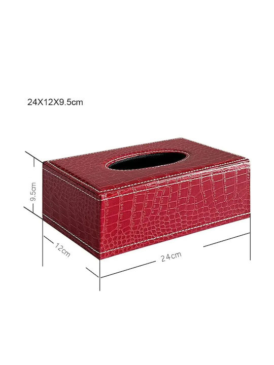 Държач за салфетки Червена 24x12x8.5см