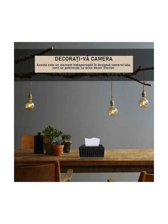 Suport pentru șervețele Neagră 24x12x8.5cm