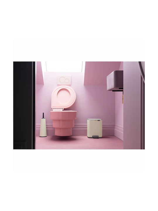 Brabantia Кошче за Боклук Bo с Педал от Неръждаема Стомана Бежово 7л