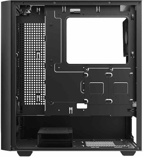 Savio Noctis Flow X1 Геймърско бюро Midi Tower Компютърна кутия със страничен прозорец Черен