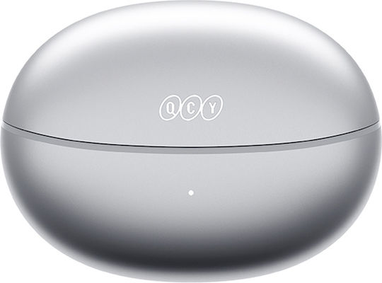 QCY Crossky C30S Open Ear Bluetooth Handsfree Ακουστικά με Αντοχή στον Ιδρώτα και Θήκη Φόρτισης Ασημί