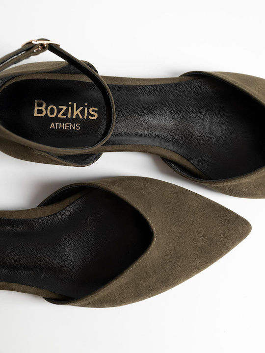 Silia D Wildleder Damen Ballerinas Spitz zulaufend Grüne