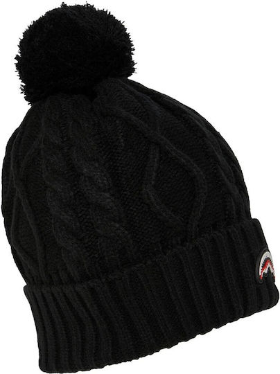 Lowkey Puff Beanie Masculin Fleece Căciulă Tricotat în culoarea Negru