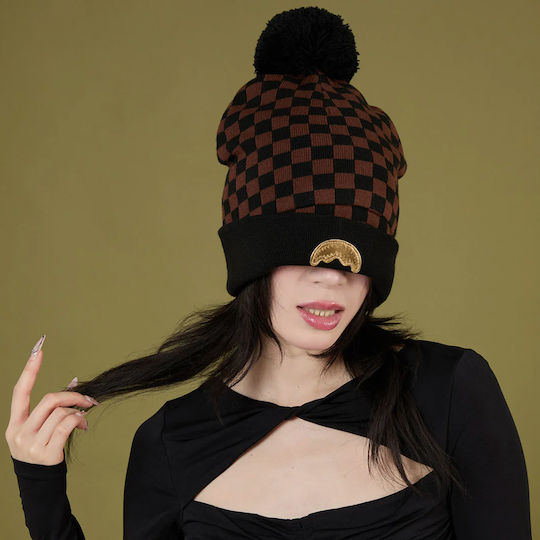 Sip Puff Beanie Masculin Fleece Căciulă Tricotat în culoarea Negru