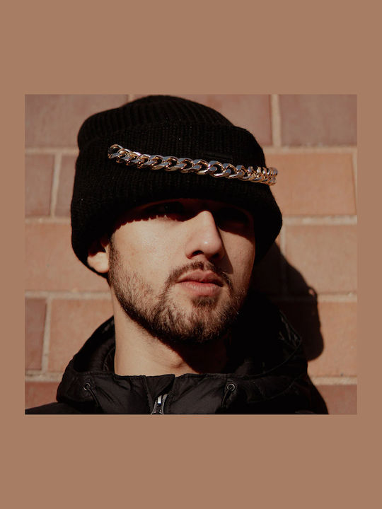 Beanie Unisex Beanie Knitted in Black color