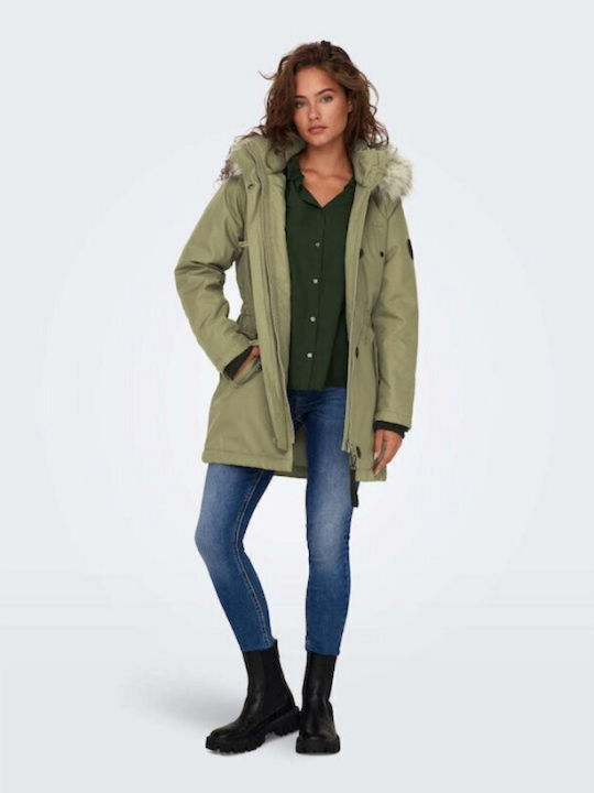 Дамско Парка Яке за Зима Khaki