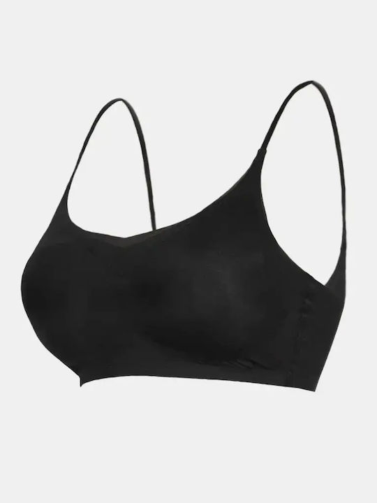 Athletic Bra Details See Through Black Size 2XL