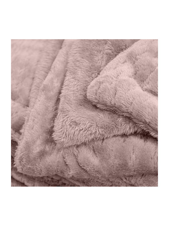 Lino Home Pătură Sherpa Simplă 160x220 cm Lila