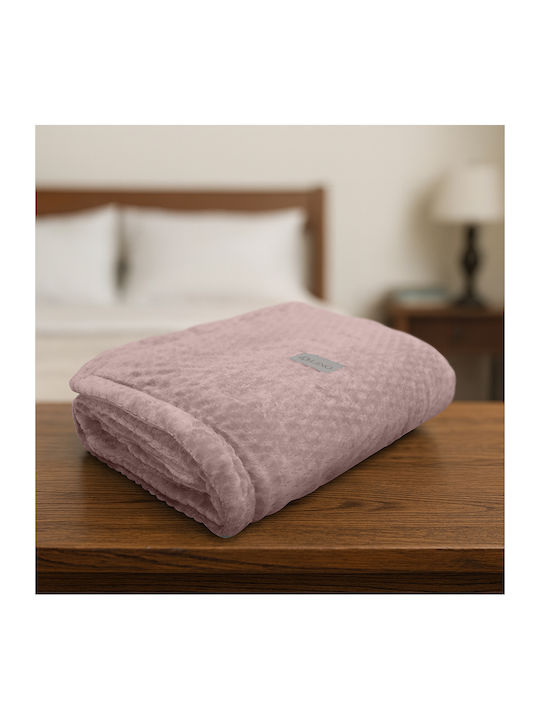 Lino Home Pătură Sherpa Simplă 160x220 cm Lila