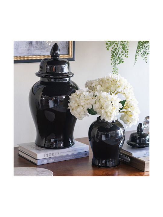 Artekko Decorative Vase Melania Black 16x16x31cm