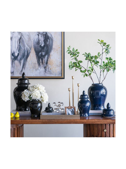 Artekko Decorative Vase Melania Black 16x16x31cm
