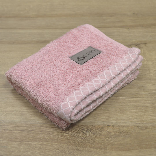 Lino Home Πετσέτα Χεριών Marley 30x50εκ. Κοραλί Βάρους 600gr/m²