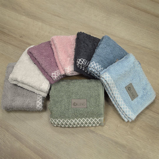Lino Home Πετσέτα Χεριών Marley 30x50εκ. Κοραλί Βάρους 600gr/m²