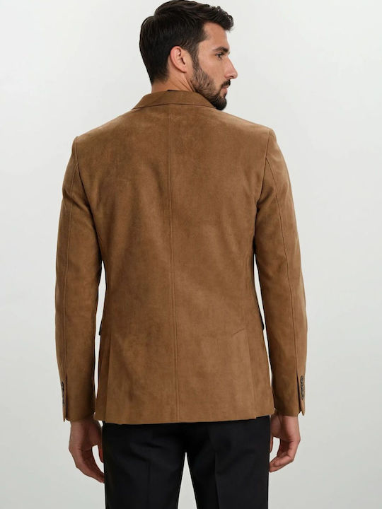 Men's Suit Jacket Slim Fit Camel
