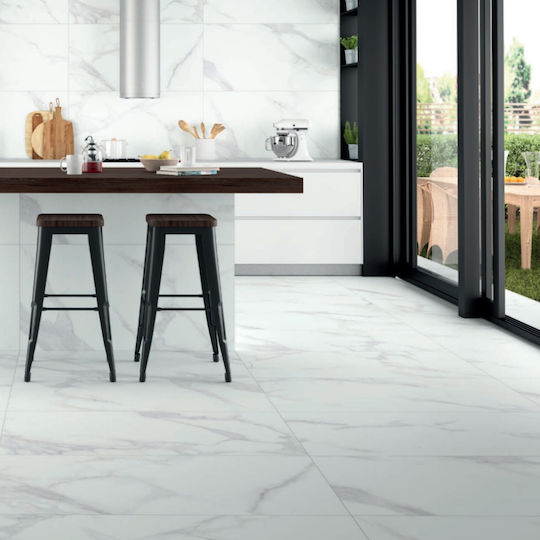 Stn Ceramica Floor Interior Gloss Tile 120x60cm White