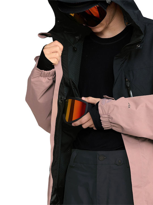 Volcom G0652604-MVE Ανδρικό Μπουφάν Gore-Tex για Σκι & Snowboard Ροζ