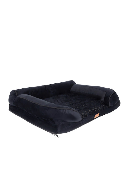 Sofa Dog Bed Orthopedic Black 80x65cm