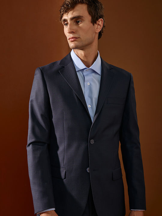Men's Suit with Vest Blue