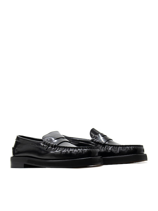 Classic Men's Leather Loafers Black