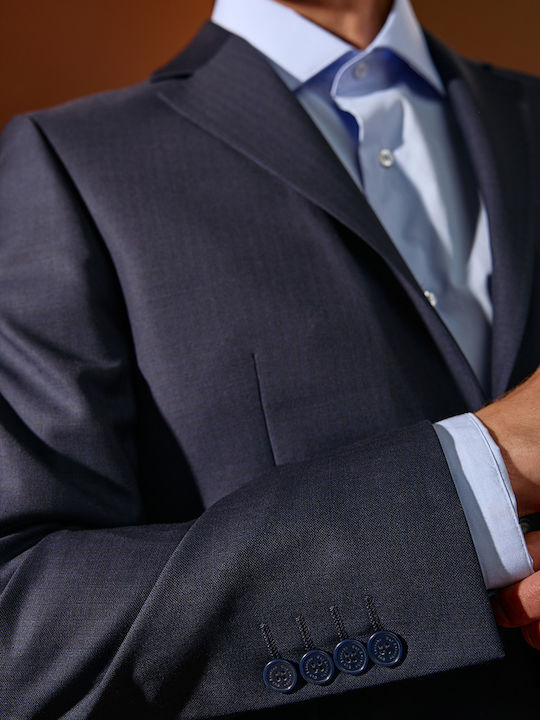 Men's Suit with Vest Blue