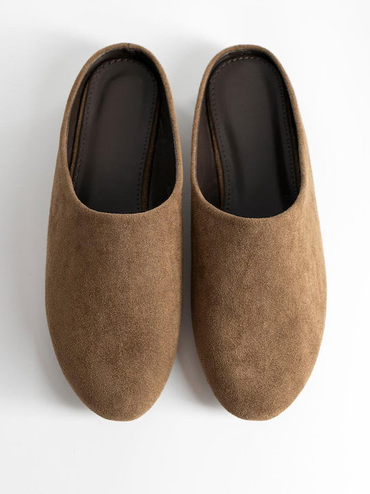 Flat Mules in Khaki Colour X26-310-1887-Ladi