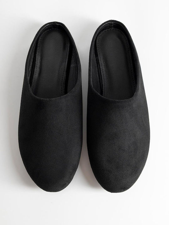 Flat Damen Pantoletten in Schwarz Farbe X26-310-1887-MAUVRO