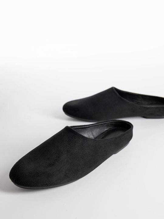 Flat Damen Pantoletten in Schwarz Farbe X26-310-1887-MAUVRO