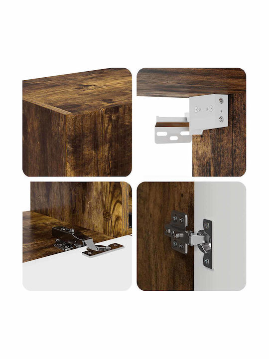Living Room TV Unit Smoked Oak L30xW31xH100cm