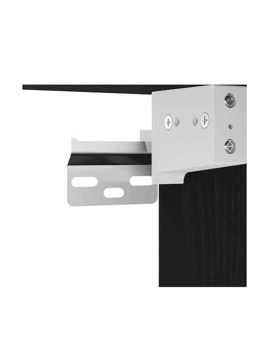 Living Room TV Unit with Lighting Black Beech L100xW30xH30cm