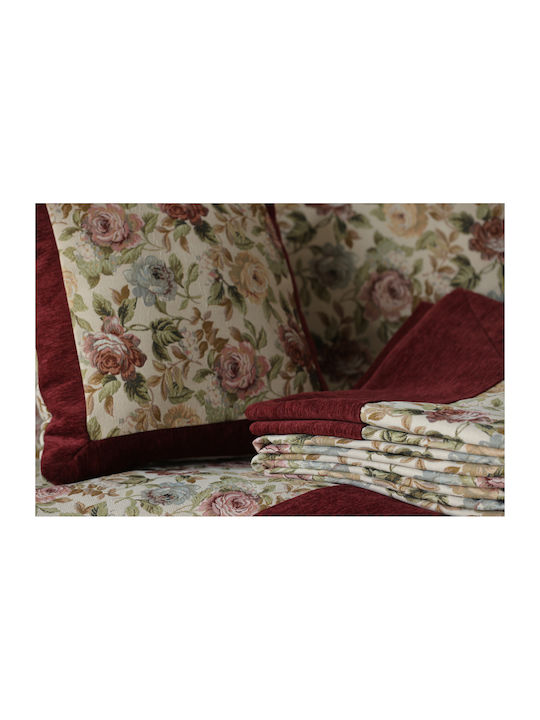 Liolios Home Ριχτάρι Διθέσιου Καναπέ Ζακάρ Burgundy 000000002781
