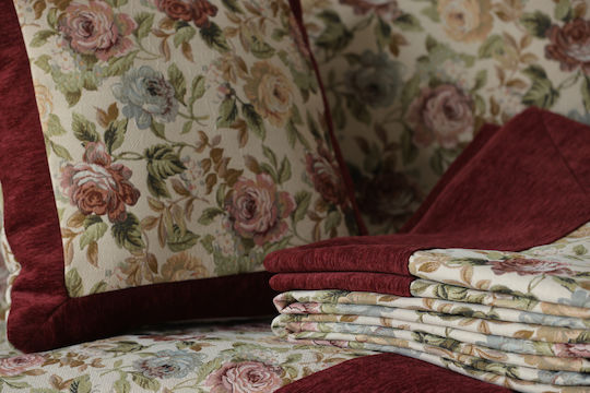 Liolios Home Διθέσιου Καναπέ Burgundy Liolios Home Διθέσιου Καναπέ Burgundy