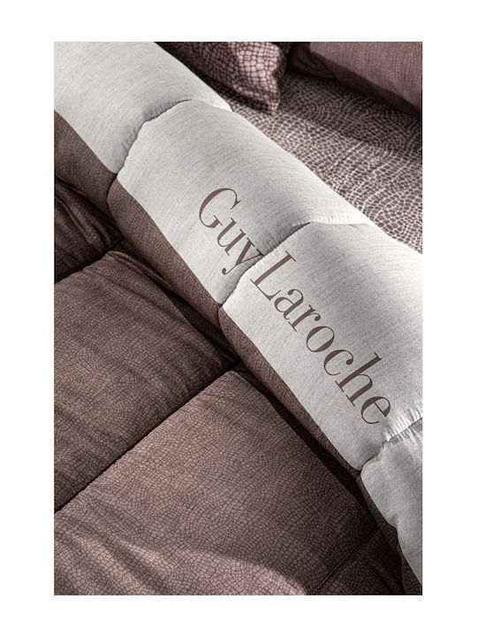 Guy Laroche Σετ Πάπλωμα Υπέρδιπλο 220x240εκ. Safari Choco 3τμχ 530 GSM