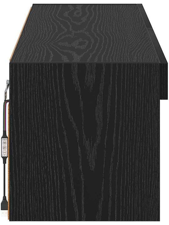Wohnzimmer TV-Einheit Black mit Beleuchtung L100xB30xH30cm