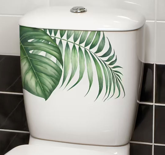 Decorative Toilet Sticker – Tropical Leaves