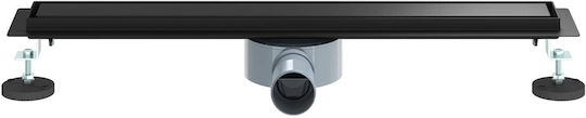 vidaXL Siphon Spülbecken mit Größe 60x11cm Schwarz
