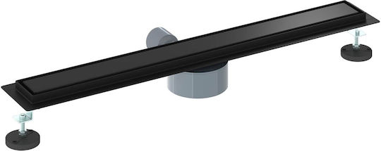 vidaXL Siphon Spülbecken mit Größe 70x11cm Schwarz