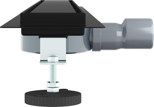 vidaXL Siphon Spülbecken mit Größe 80x11cm Schwarz