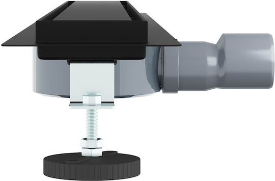 vidaXL Siphon Spülbecken mit Größe 70x11cm Schwarz