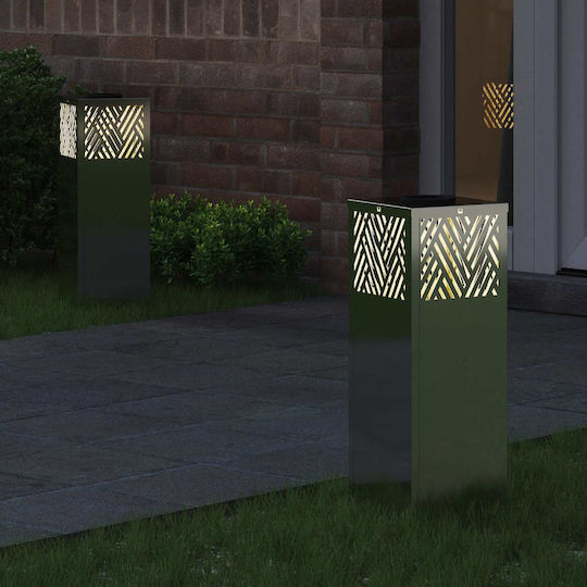 vidaXL Set of 2 Solar Lights Street Warm White with Photocell 18cmx18cmx50cmcm