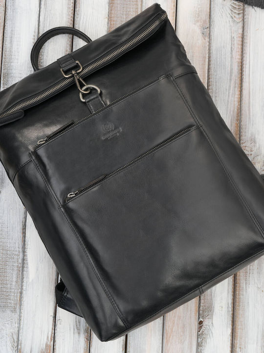 Roll Top Δερμάτινο Vintage Laptop Σακίδιο Αστικό Μαύρο Paolo Peruzzi Sl-02-bl Roll Top Δερμάτινο Vintage Laptop Σακίδιο Αστικό Μαύρο Paolo Peruzzi Sl-02-bl