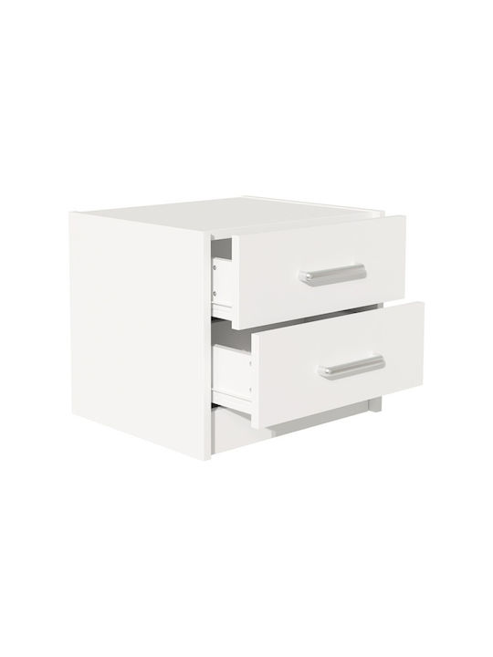 Σετ Κρεβατοκάμαρας Olympus White με Τάβλες 140x200εκ. 3τμχ