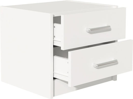 Set de Dormitor Olympus Alb cu Tăblii 140x200buc 3buc