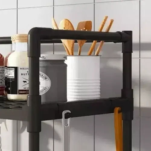 Plastic Microwave Oven Stand 52x26.5x47.5cm White Plastic Microwave Oven Stand 52x26.5x47.5cm White