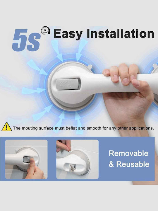 Uncle George Bathroom Grab Bar 29.5cm White