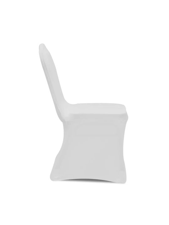 vidaXL Elastic Cover for Chair White 100pcs 274765