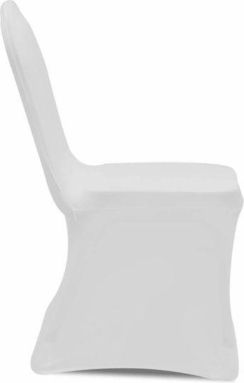 vidaXL Husă Elastică Scaun Alb 50buc 241196