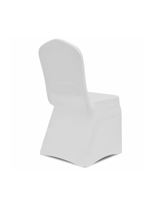 vidaXL Elastic Cover for Chair White 100pcs 274765
