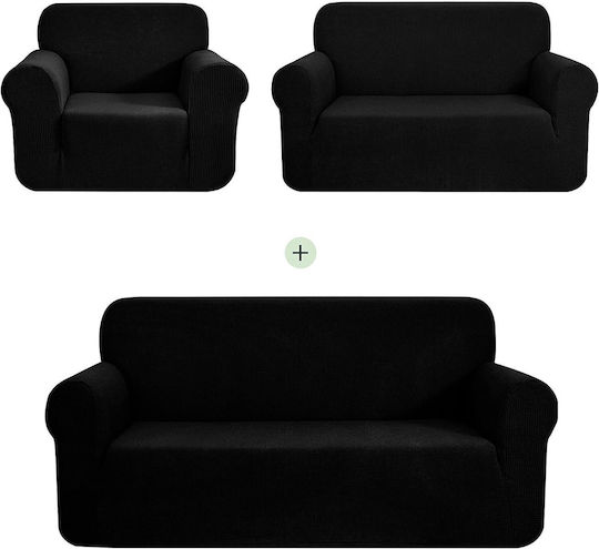 Ehome Jacquard Σετ Ελαστικά Καλύμματα Σαλονιού 3τμχ