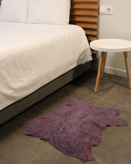 Teppich Rechteckig Leder Purple